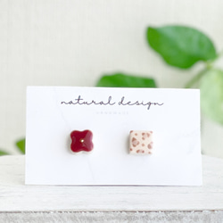 ボルドー ピアス（スタッド・一粒） の人気通販｜Creema(クリーマ