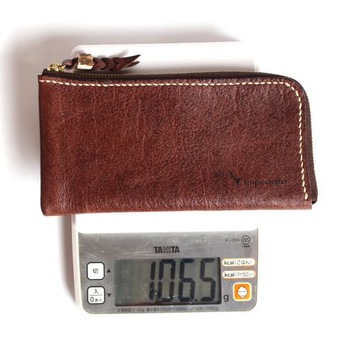 猪 本革 長財布 皮なめし 小さな野生本革ロングウォレット「猪鹿長」財布 長財布の最小サイズ L