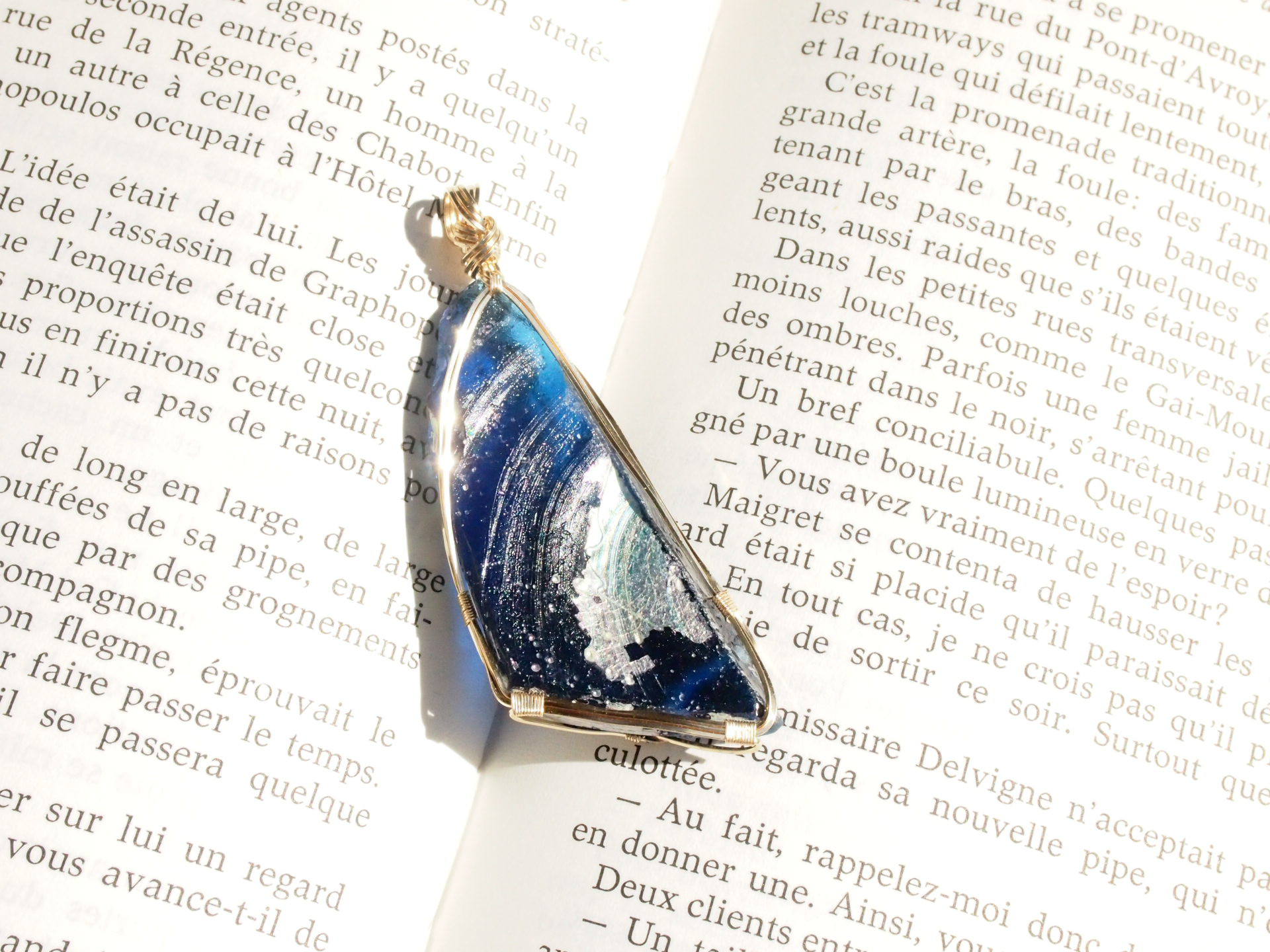 大きなローマングラスの女神巻き®ペンダントトップ