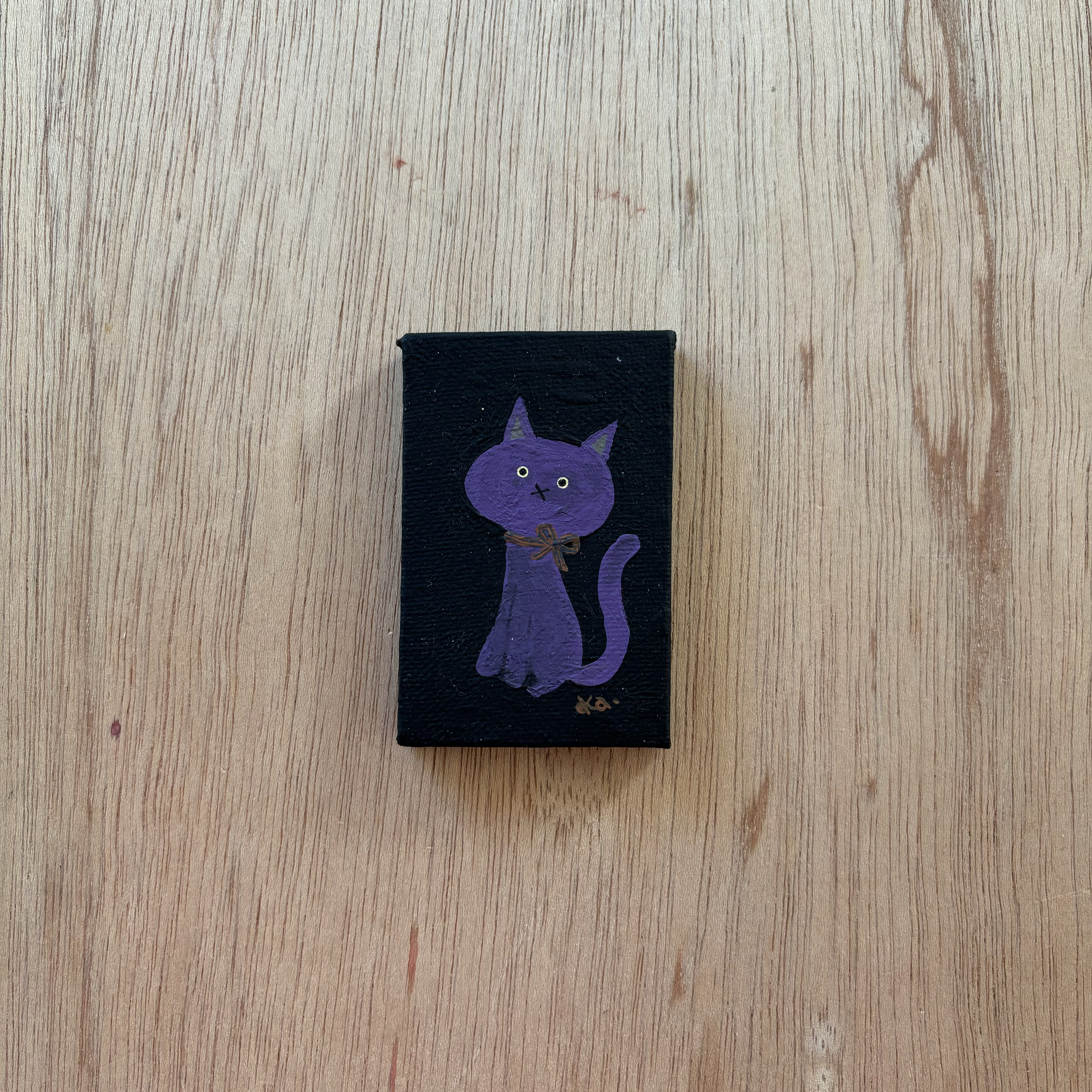 「夜猫」　キャンバス画