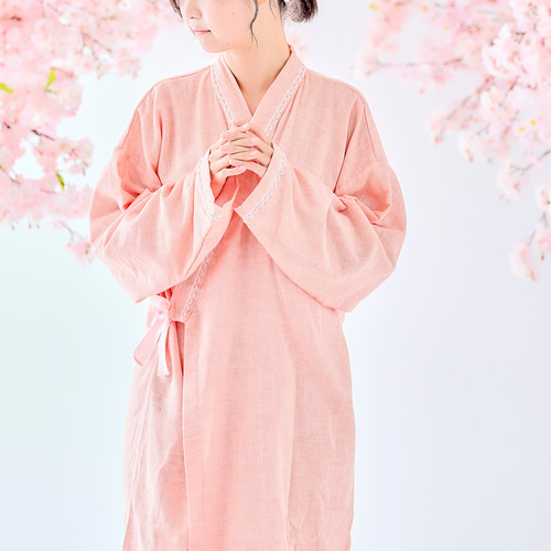 オレンジ フロシュカエアリーウェア 浴衣タイプ 介護服 在宅介護 入院パジャマ 敏感肌 三河木綿エアリーガーゼ使用 浴衣 Floshukha 通販  18253390｜Creema(クリーマ) 糸のパジャマ 花 海 甘い 風 家庭服 カーディ パジャマ418