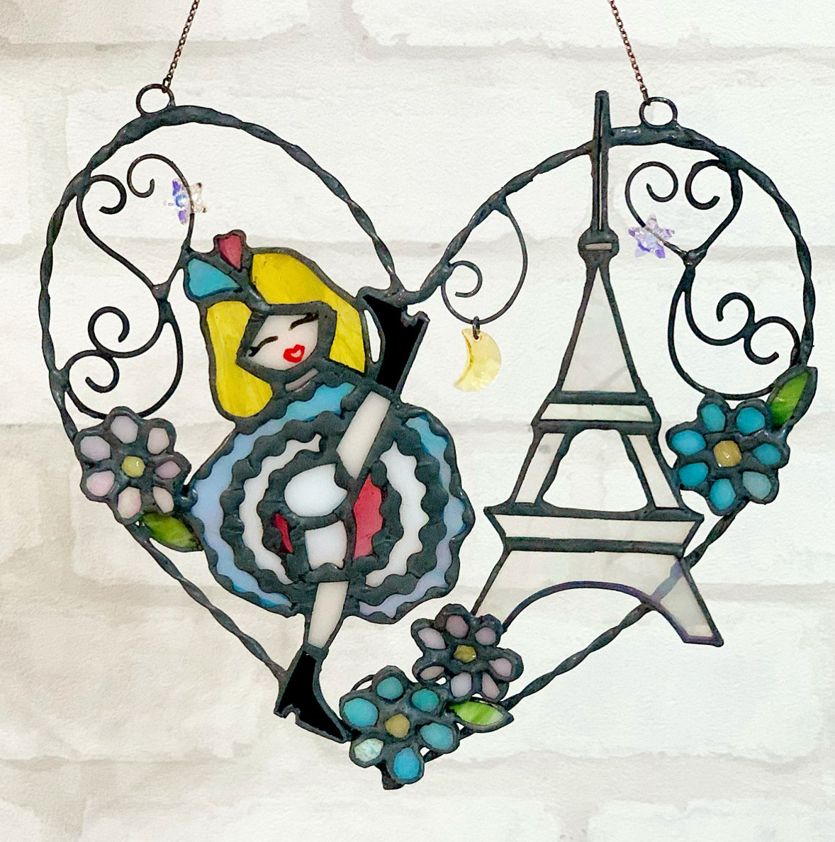 【ステンドグラス】パリの夜のショータイム