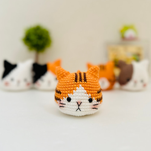 オーダーメイド　猫のあみぐるみキーホルダー オーダーメイド　猫のあみぐるみキーホルダー