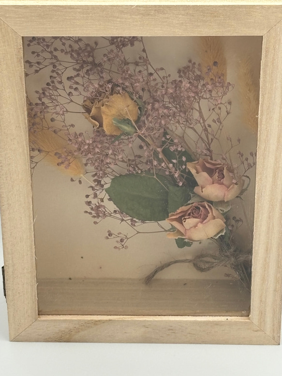 裂織 × ドライフラワー ART 額入り