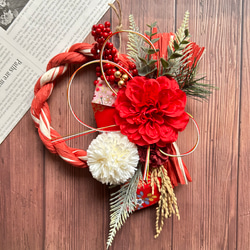 赤い実のクリスマスリース♡　お正月リース♡ 赤い実のクリスマスリース♡ お正月リース♡ お正月飾り・赤い実の