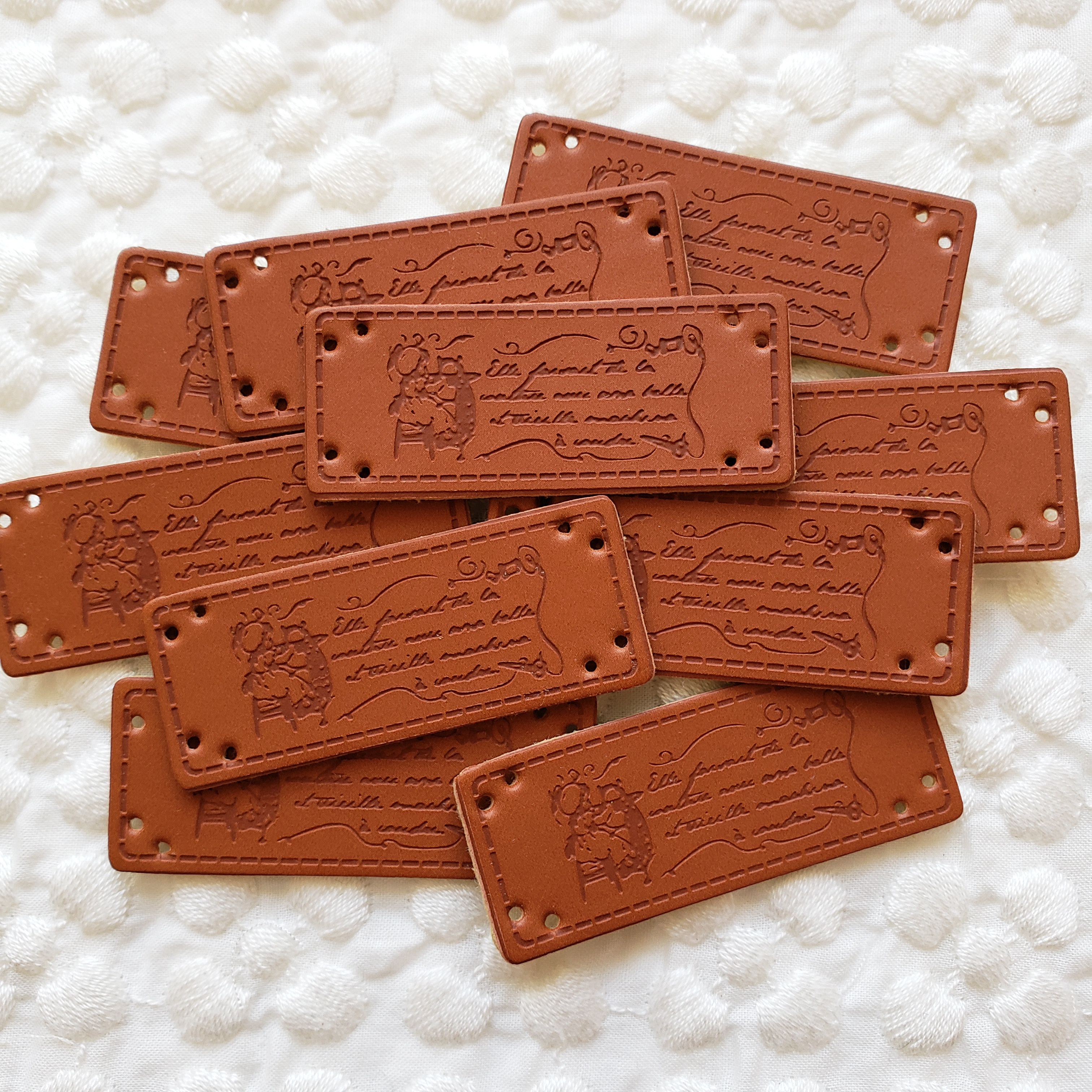 革タグ アンティーク 16● タグ 引き揃え糸 セット メグえもん