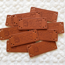 No.580 1枚革 革タグ レザータグ 染色革タグ ハンドメイド wingleather_lce003