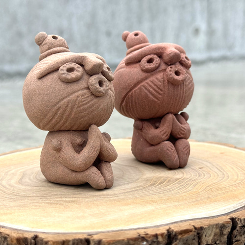 【手づくり陶器】土偶7体他一点 合掌土偶くん(受注生産) その他置物 うつわポータル 通販