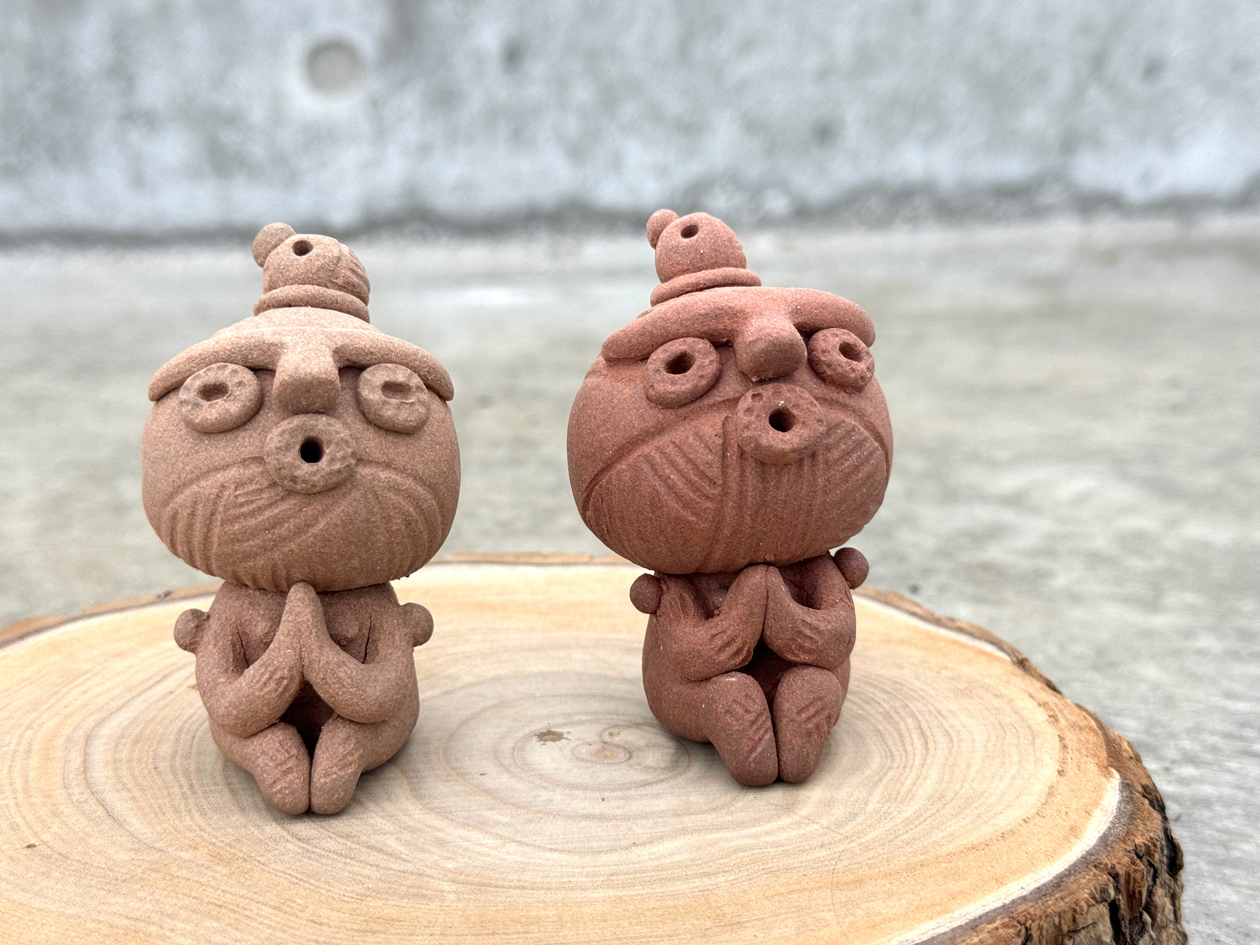 オンラインショップ 【手づくり陶器】土偶（五体）他一点 置物