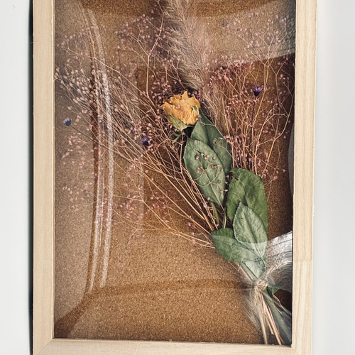 裂織 × ドライフラワー ART 額入り 裂織 × ドライフラワー ART 額入り