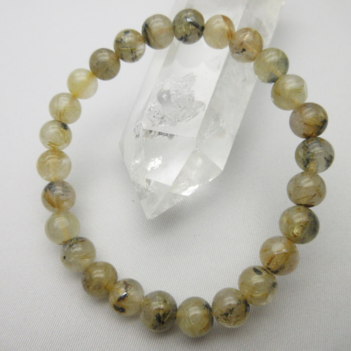 値下げ】/【母岩ヘマタイト入りゴールドルチルクォーツ】/size(約15.5