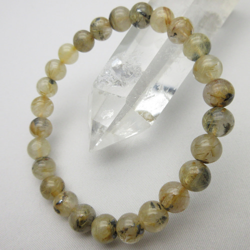 値下げ】/【母岩ヘマタイト入りゴールドルチルクォーツ】/size(約15.5