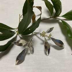 キンモクセイのブローチ(SV925、K18) 8枚目の画像