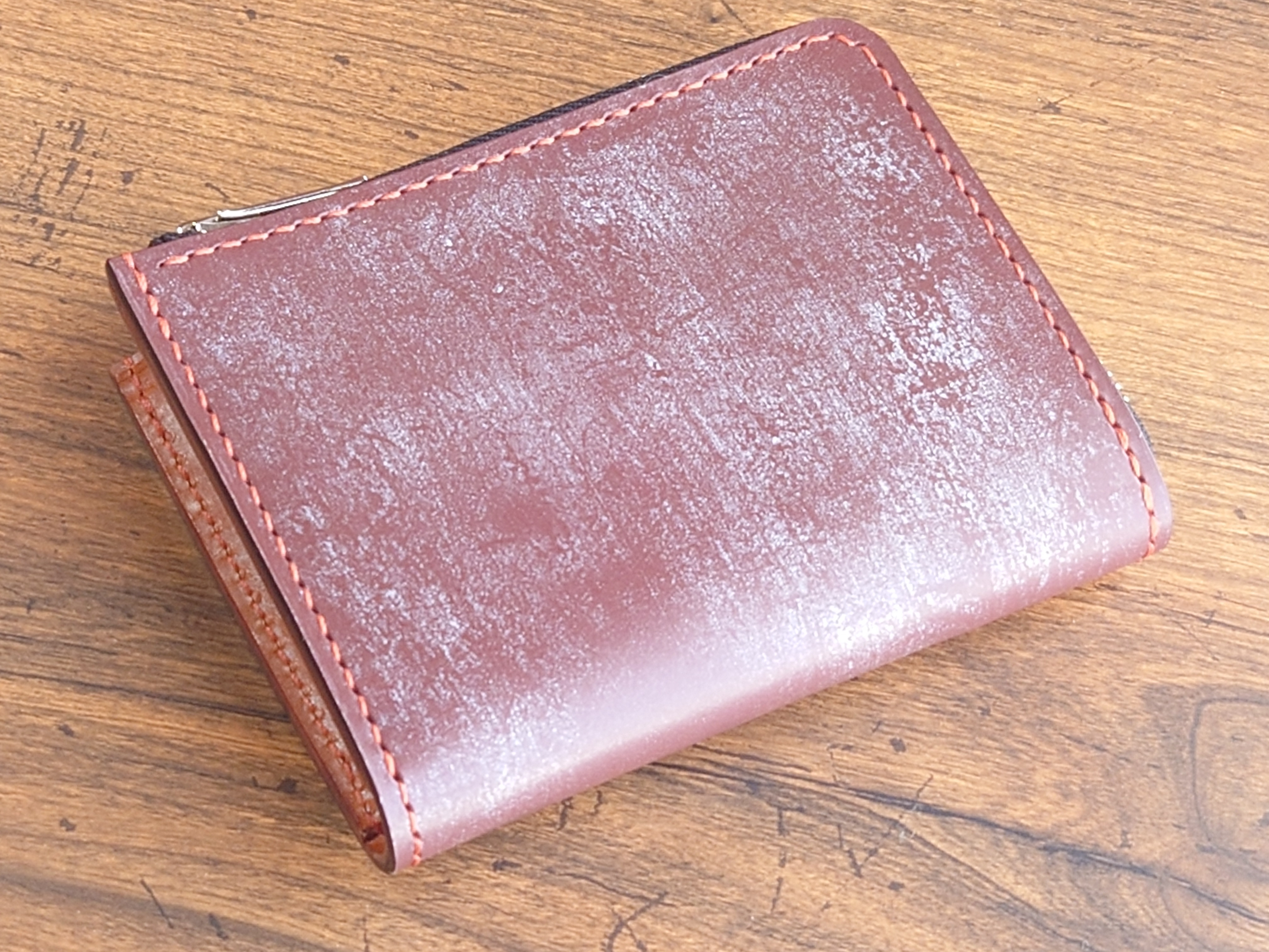 オーダー品　L字ファスナー　ミニ財布　ブライドルレザー