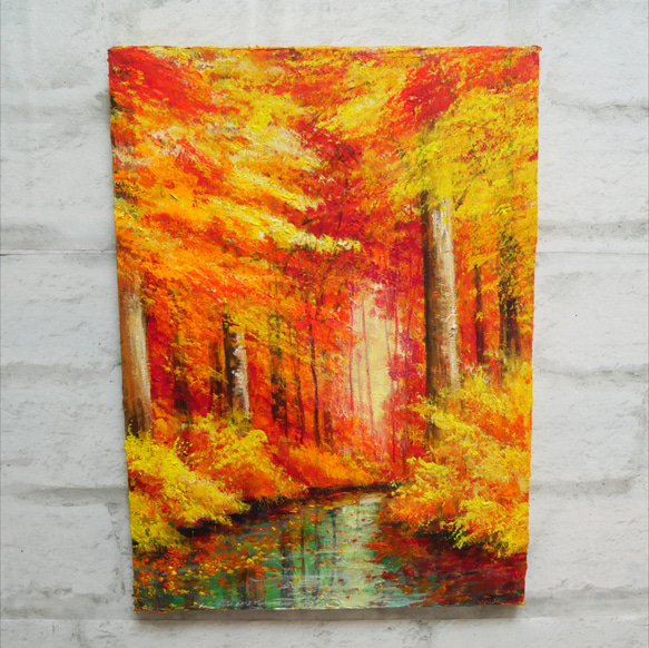 油絵 油彩 油彩画 絵 絵画【紅葉の川】 絵画 HR 通販 18254180 油絵 油彩 油彩画 絵 絵画【紅葉の川】 絵画 HR 通販 18254180
