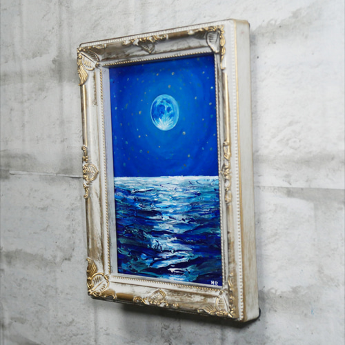 【公式サイト】正規ブランド品通販 油彩 油絵 油彩画 ミニ絵画【スーパーブルームーン 絵画 絵 絵画