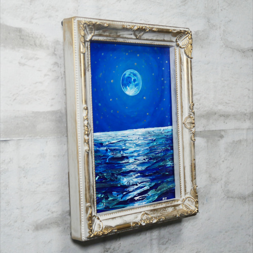 油絵 油彩 油彩画 絵 絵画 アートパネル【スーパーブルームーン 】 油絵 油彩 油彩画 絵 絵画 SM号【スーパーブルームーン 】 絵画