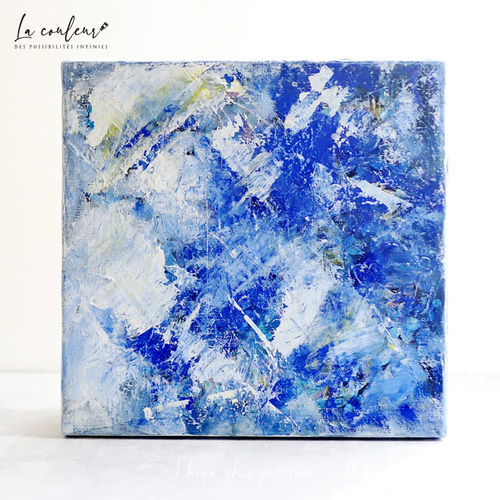 青色系 抽象画 アクリル画 アクリル画 抽象画の通販 by ☆ハッピーカラー☆｜ラクマ