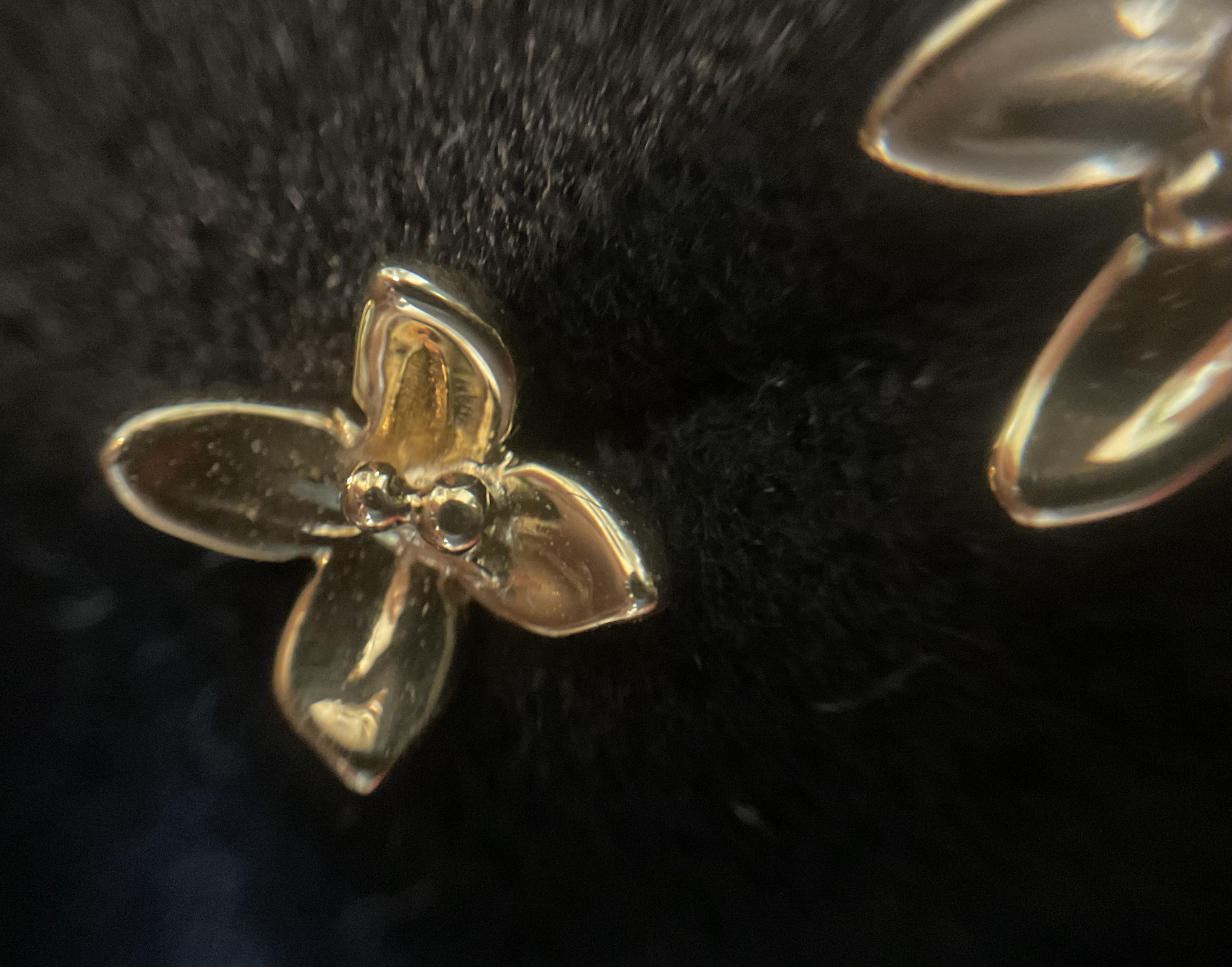 金木犀のピアス(K18)両耳