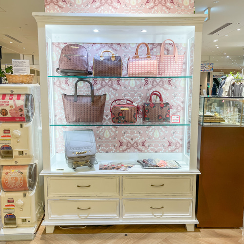 棚 店舗什器 ブリキキャビネット ガラス扉 2段 仕切り板付