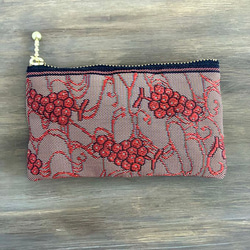 畳縁　硬幣錢包　名片夾　紅葡萄　日式　可爱 第7張的照片