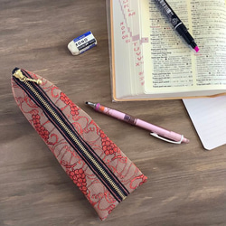 畳縁　硬幣錢包　名片夾　紅葡萄　日式　可爱 第8張的照片