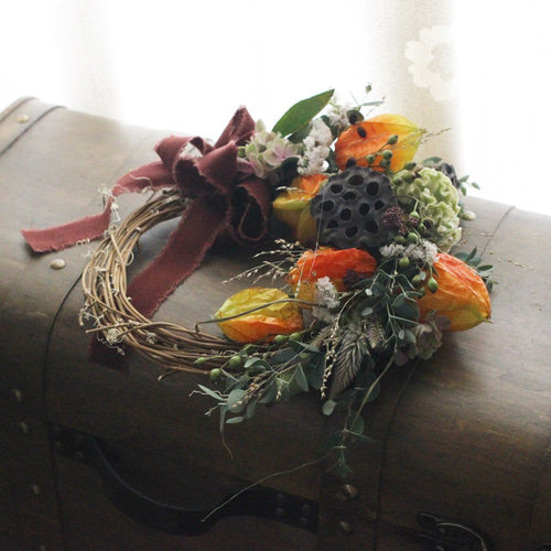 ホオズキリース ドライフラワー petit chocolat 通販 18254796