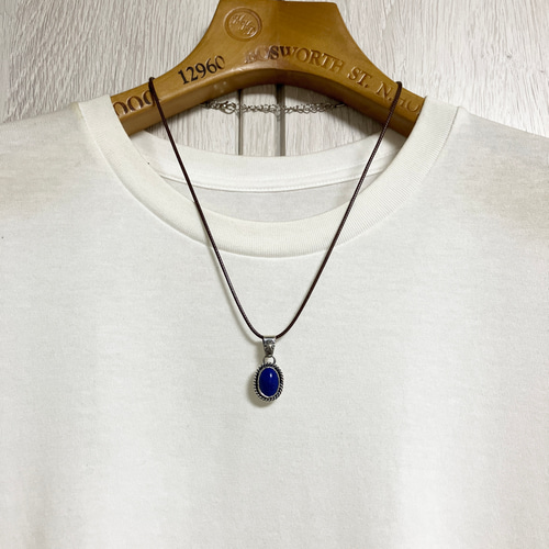 ラピスラズリ シルバー ネックレス ペンダント #インディアン ラピスラズリ シルバー ネックレス ペンダント #インディアン