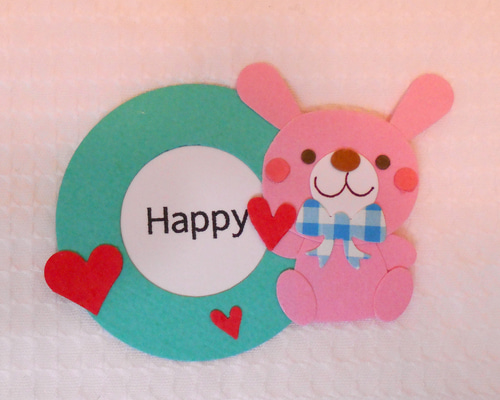 動物*うさぎさん*HAPPY*ハート*クラフトパンチ*アルバム*B その他素材