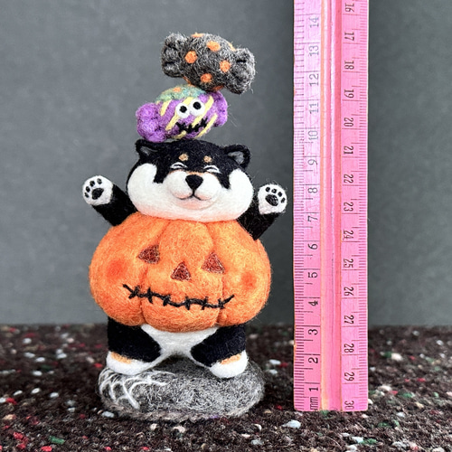 ハロウィン飾りOkg ミニおばけとお菓子 羊毛フェルト ハンドメイド ハロウィン飾り ミニおばけシリーズ② ガーランド 羊毛フェルト