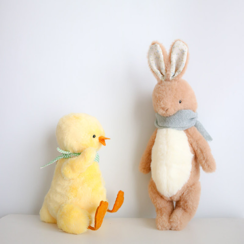 ふわふわ うさぎのぬいぐるみポーチ(ベージュ) ※受注制作 ポーチ