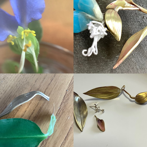 ツユクサのブローチ 4枚目の画像