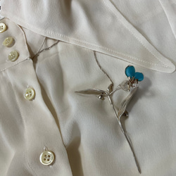 ツユクサのブローチ 3枚目の画像