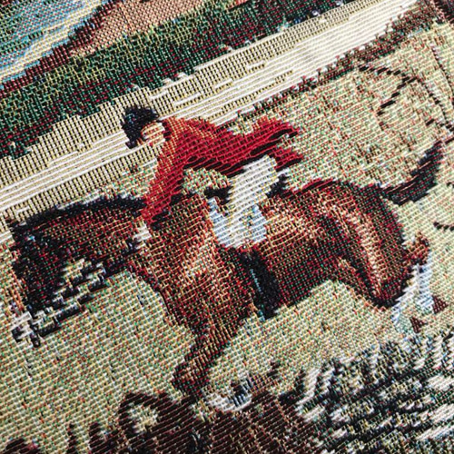 スペイン製ゴブラン織り ハンティング柄 Fox クッションカバー② 45×45