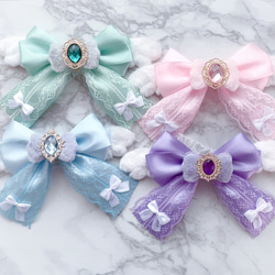 うさ耳ヘアクリップA 2個セット フェイクファー ヘアピン marumin 通販