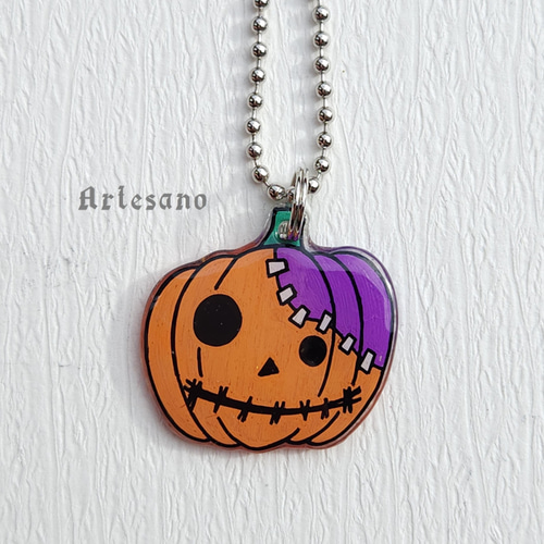 名入れ可＊* ハロウィンキーホルダー ～ジャック・オ・ランタン