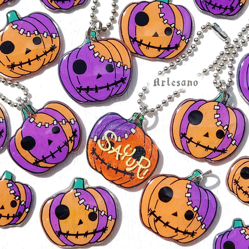 名入れ可＊* ハロウィンキーホルダー ～ジャック・オ・ランタン