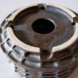 6号燻し金彩平鉢574　塊根植物　多肉植物　盆栽　植木鉢　作家鉢　沖縄 6枚目の画像