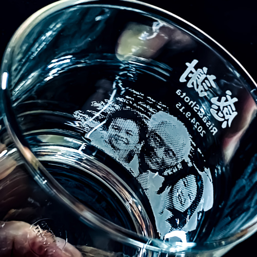 メモリーグラス ロックグラスに写真を彫刻 グラス k._.progress 通販