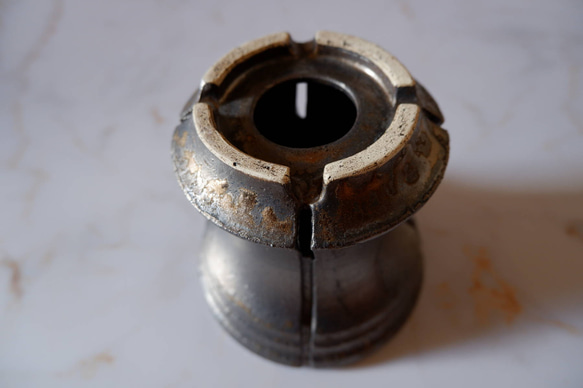 4.5号燻し金彩スリット鉢577　塊根植物　多肉植物　盆栽　植木鉢　作家鉢　沖縄 6枚目の画像