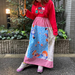 70s vintage カラフル パッチワーク ロングスカート ヴィンテージ 2722fe9c00f019ab23dab15669481f