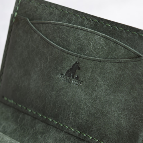 【イタリアンレザー】オコシ金具の三つ折り財布　フルハンドメイド 51cd4ae17feff3db07f52ca6356e7d