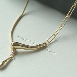 スライドボール付2wayY字ネックレス　 2枚目の画像