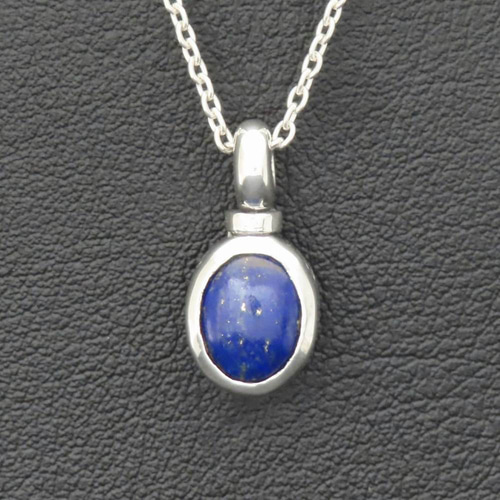 アイヌ文様ネックレス ラピスラズリ シルバー925 【刻印無料