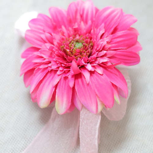 ガーベラピンクリースブーケブートニアセット