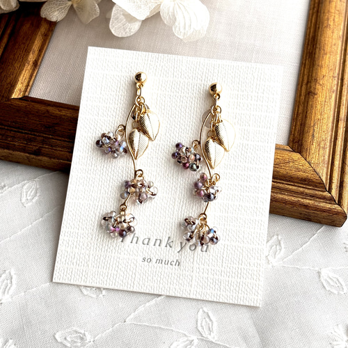 チェコ／チェコガラスビーズ】軽量タイプ チェコビーズ お花のゆらゆら