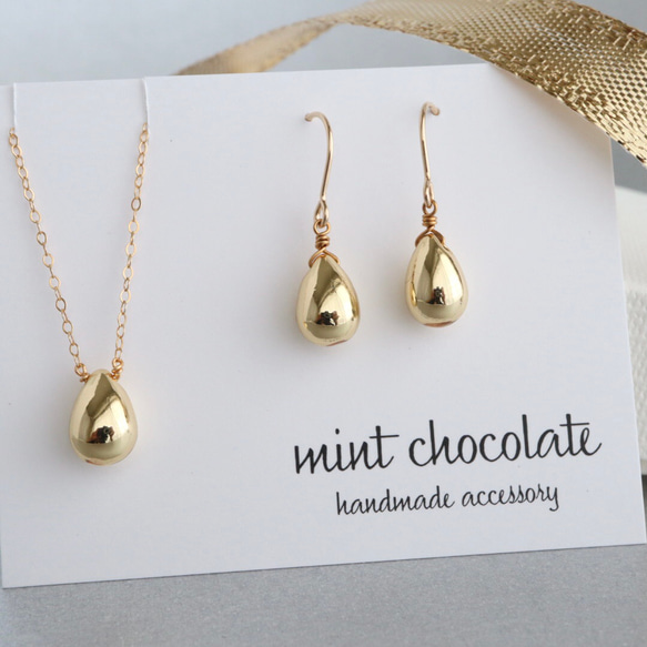 安価 ワタナベ 早割✶選べる金具&長さ✶雫 ネックレス&ピアス(イヤリング アクセサリー