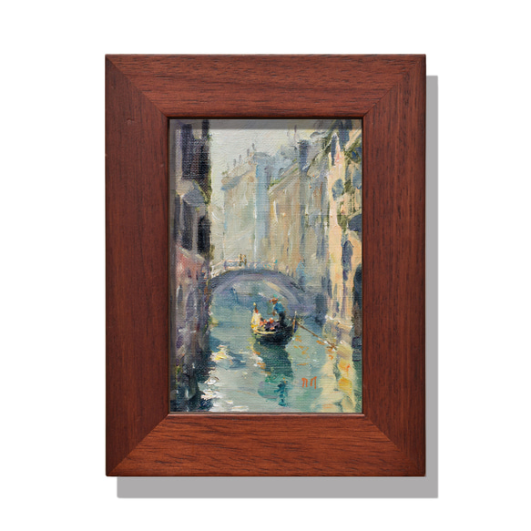 古都の道-Ⅱ】ミニ油絵原画 額付き・特典付き ※Sold 絵画 jacc_net  