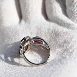 ガーネットトリプル：10/8/8　 　S925WGリング❀ 5枚目の画像