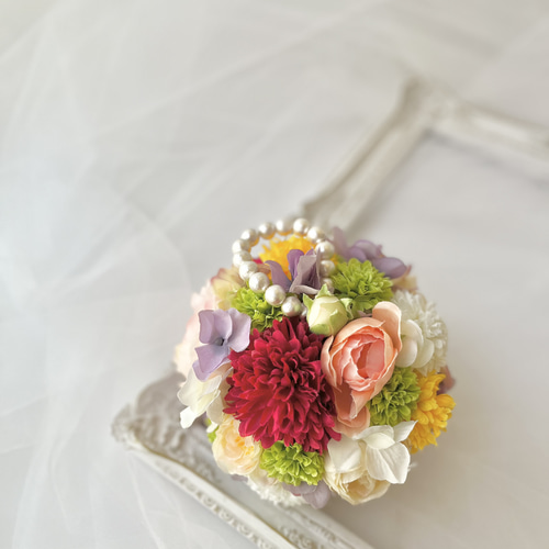 【♨️】造花ブーケ Amazon｜アートフラワー（造花）ブーケ/白バラキャスケード